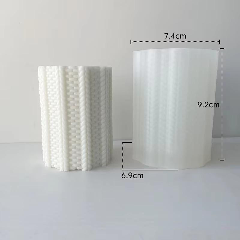 Геометрическая полосатая цилиндрическая силиконовая форма для свечей Магический квадрат Инструменты для изготовления гипса из смолы Форма неровности Декор для домашнего стола Ароматерапевтические свечи Подарки