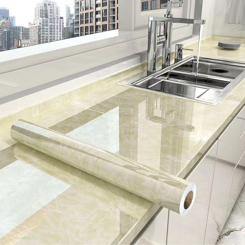 60 см X 1 м наклейки для кухни водонепроницаемые и маслостойкие самоклеящиеся обои наклейки на мраморную стену
