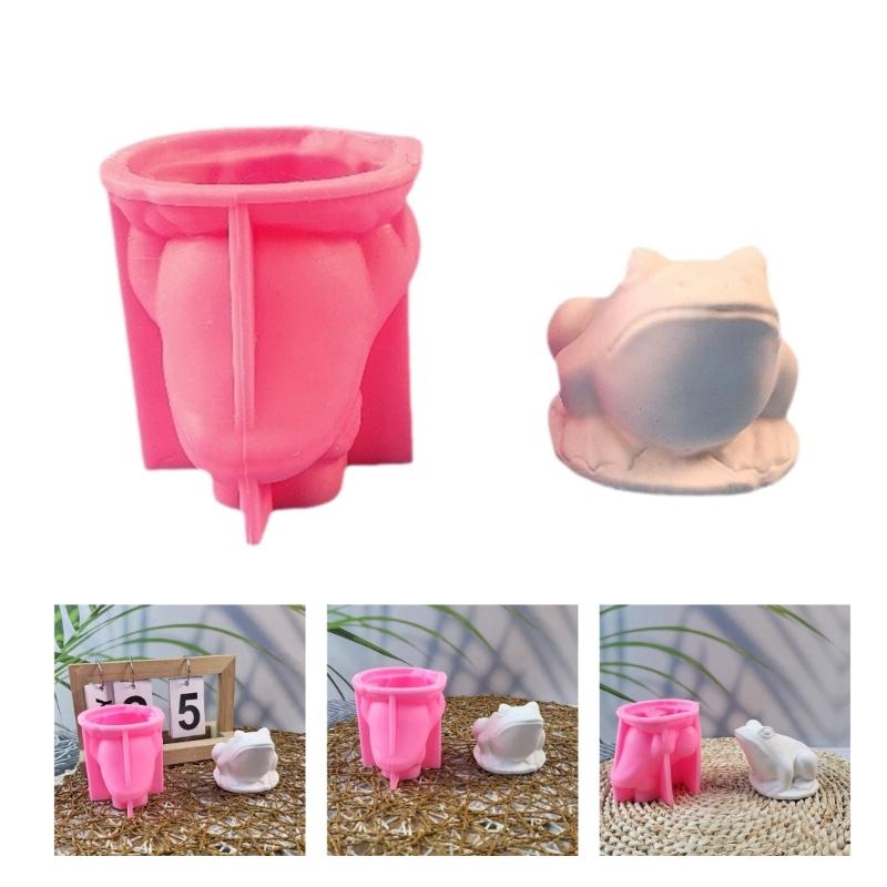 Silicone Crafting Mold Ornaments Moulds Frogs Shape Silicone Sculptures Moulds Figurine Molds Silicone Texture for Craft