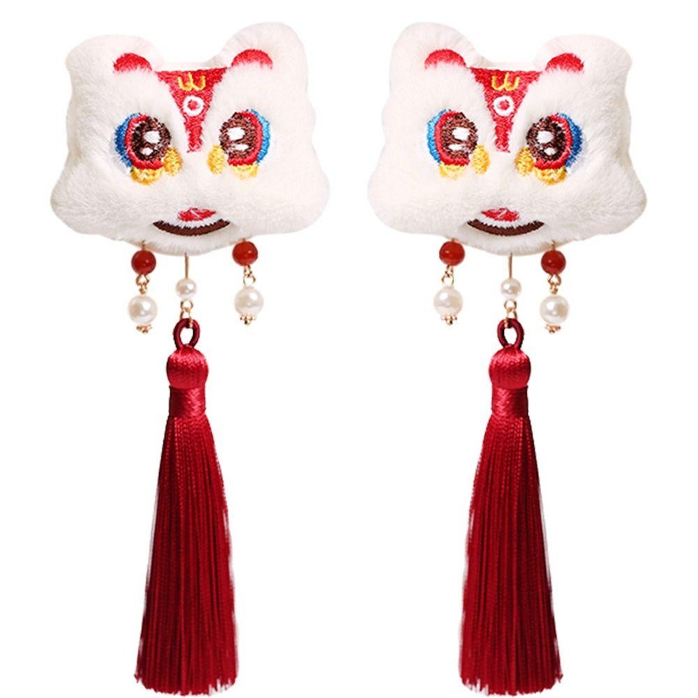 Вышивка Китайский Новый год Головные уборы Танец Льва Палочки для волос Ханфу Шпилька для волос в древнем стиле Дети