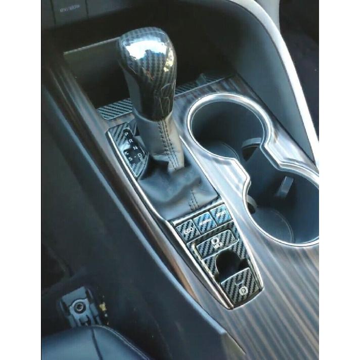 For Toyota Camry 2018-2023 Carbon Fiber Console Shift Panel Button Cover Trim