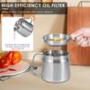 Кастрюля-сито для масла 1,5 л/2 л, банка для хранения масла с крышкой-фильтром и корзиной для жарки, бак-фильтр для масла из нержавеющей стали 304, кастрюля-фильтр для масла