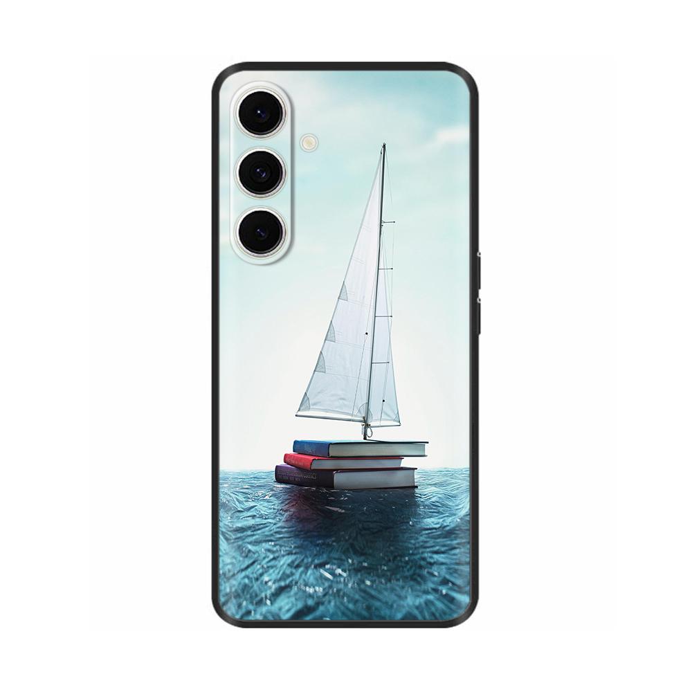 Для Samsung Galaxy S24 FE Чехол Мягкий Черный Силикон ТПУ Чехол для Galaxy S24 Plus S24+ S24FE 5G Чехол для Телефона Capa S 24 FE Корпус