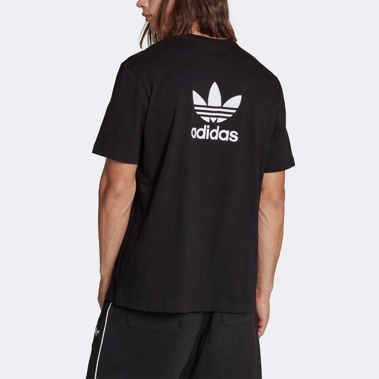 Adidas Оригинальная футболка Adicolor Classics Trefoil Boxy с логотипом и круглым вырезом, мужские топы, черные IA4839