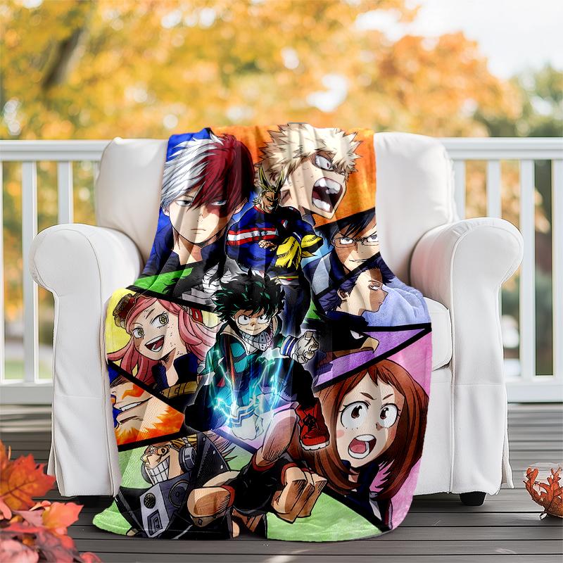 My Hero Academia Theme Printed Blanket - Perfect for Couch, Bed, Travel & Outdoor Use | Machine Washable, Cozy & Durable.