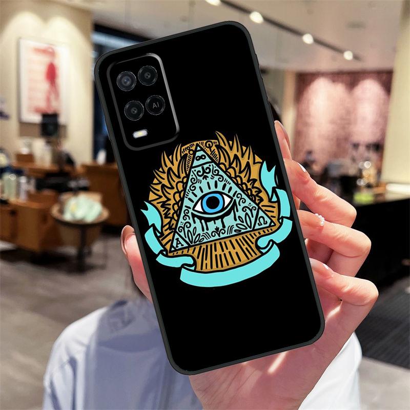 Чехол-футляр с символом Глаз Пирамиды для Oppo A40 A60 A80 A18 A38 A58 A78 A98 A16 A76 A96 A15 A17 A77 A74 A94 A54 A57S