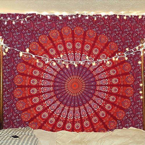 BLESS INTERNATIONAL Indian Hippie Bohemian Psychedelic Mandala Wall Hanging Bedding Tapestry