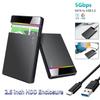 2,5-дюймовый корпус для жесткого диска SATA на USB 3.2, внешний мобильный жесткий диск, чехол для ноутбука, корпус для хранения твердотельного накопителя SATA SSD, чехол для ноутбука