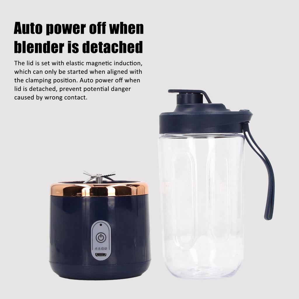 Portable Blender Bottle Electric 6 Blades Multifunction Juice Blender Fresh Juice Smoothie Blender Ice CrushCup Food Processor