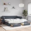 VidaXL Daybed with Trundle Bed and Drawers, Sofa Bed with Storage, Guest Bed, Bedroom Living Room Furniture, Modern, 3197119