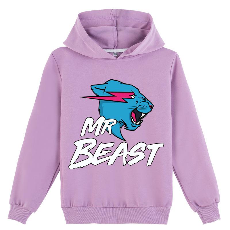 Mr Beast Lightning Cat Kids Fashion Print Hoodie Sweatshirt