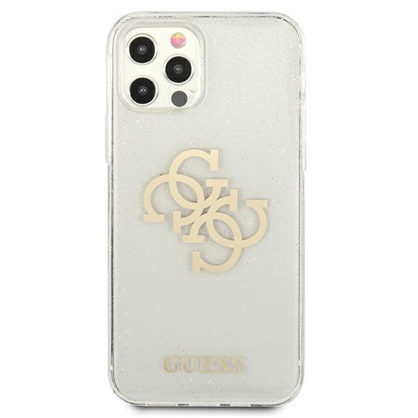 Guess Guhcp12Lpcugl4Gtr Iphone 12 Promax 6,7 Transparent Hard Case Glitter 4G Big Logo