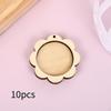 10 Pieces Mini Embroidery Hoop Cross Stitch Ring Ornament Wooden Display Frame for DIY Pendant