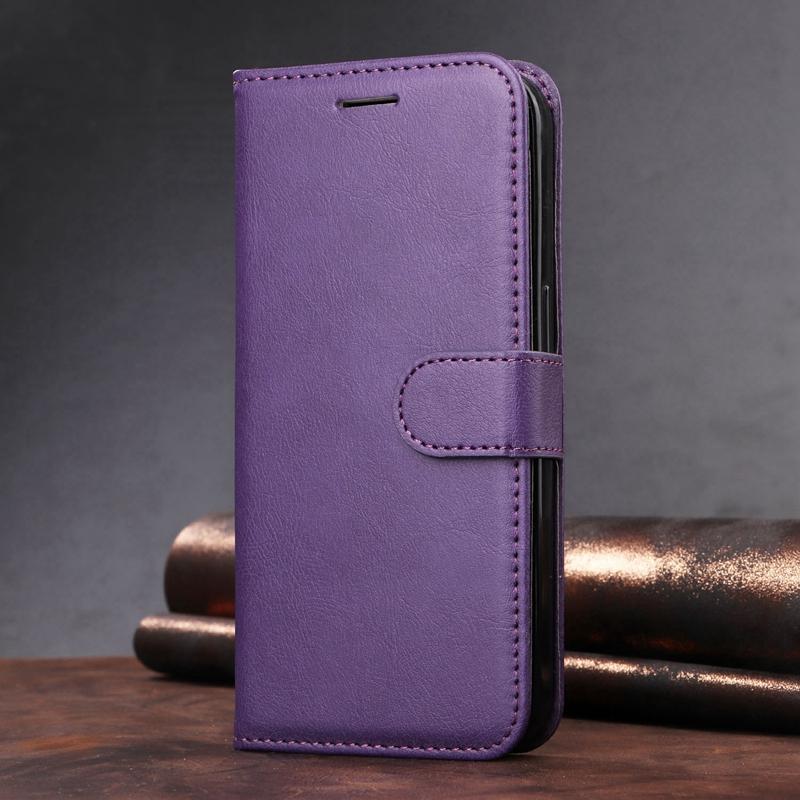 Сплошной цветной чехол-кошелек с держателем для карт для iPhone Huawei Honor Samsung Galaxy Xiaomi Redmi Флип-кобура из искусственной кожи