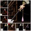 Wooden New Chinese Hair Stick Flower Hanfu Hair Bun Flower Hairpin For Women Girls