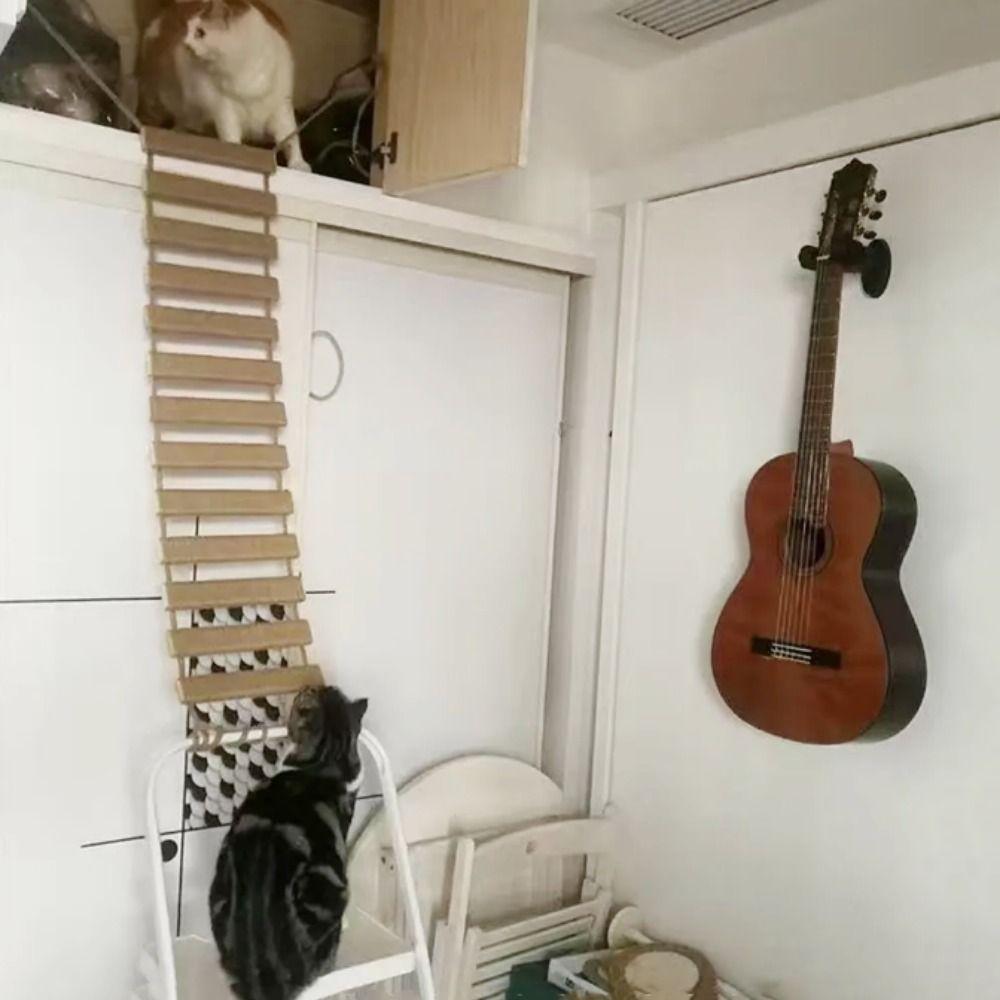 Деревянная когтеточка для кошек, настенная когтеточка для кошек, сизалевая веревка, игровая лестница для кошек