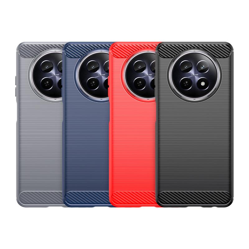 Для Realme 12X Чехол Крышка Realme 12X Capas Новый Бампер из Углеволокна Ударопрочный Силиконовый Мягкий ТПУ Fundas OPPO Realme 12X Realme12X