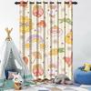 Cartoon Pattern Blackout Curtains 2Pcs Educational Fun Design For Children'S Room Living Room Bedroom Window Decor Grommet Top