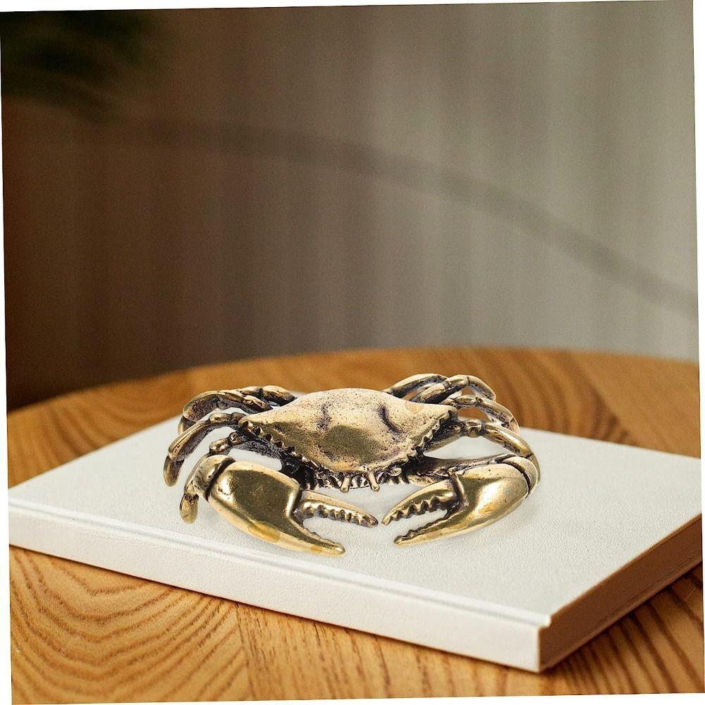 Латунная скульптура краба Краб Краб Украшение Новая мини-фигурка краба Главная