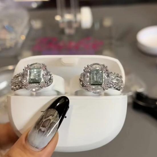 1 шт. Наушник-клипса с блестящим декором из стразов, простая установка, защелкивающийся дизайн, декоративный зажим для наушников для DIY