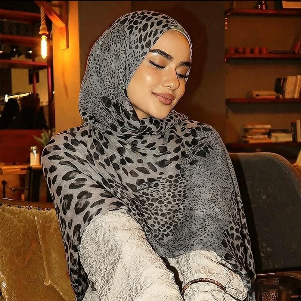 Bali Cotton Texture Women's Scarf Polka Dot Head Wrap Lightweight Print Scarf Head Decoration