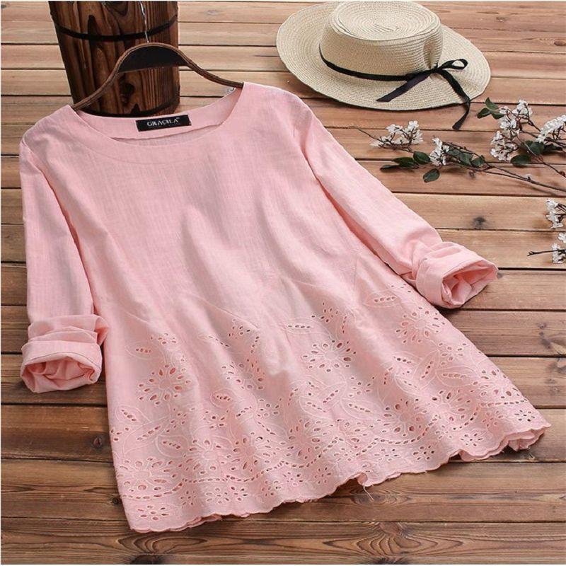 Autumn Fashion Women Loose Blouse Ladies Shirt Tops S-4XL
