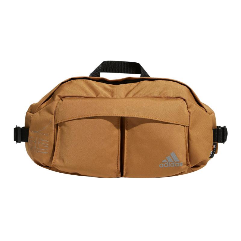adidas Полиэстеровая поясная сумка обычная унисекс имбирно-желтая и пшенично-коричневая Adidas HP1501