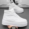 High-top Men's Shoes Winter New Air Force Aj No. 1 Little White Board Shoes Sports and Leisure Teenagers Mid-top Trendy Shoes