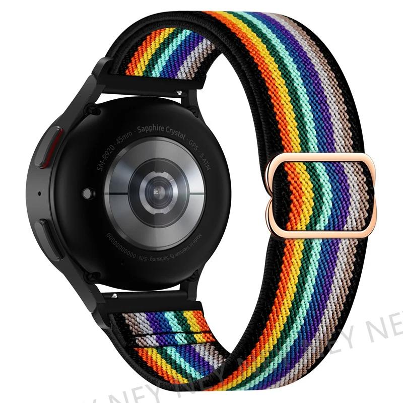 Эластичный блестящий ремешок для Samsung Galaxy Watch 6/5/pro/3/4/classic/Active 2 20мм/22мм браслет Bohemian Pride ремешок для Huawei GT 3-2-e