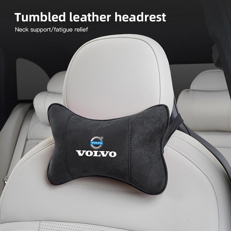 Car Seat Headrest Auto Logo Neck Spine Protect Pillow For Volvo V60 XC90 S60 C30 XC60 V50 V70 S90 XC40 S80 V90 EM90 C40 S40 S80L
