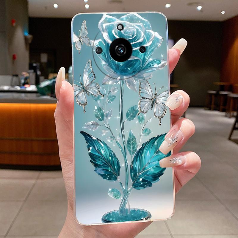 Cover For Realme 11 Pro+ 5G Casing Luxury Fashion Butterfly Flower Clear Soft TPU Silicon Phone Case For Realme 11 Pro Plus Case