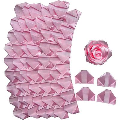 300 шт. Готовые лепестки роз из атласной ленты Полуфабрикат для Вечной розы Сделай сам Рамос Цветы навсегда Букеты Вечная флористика