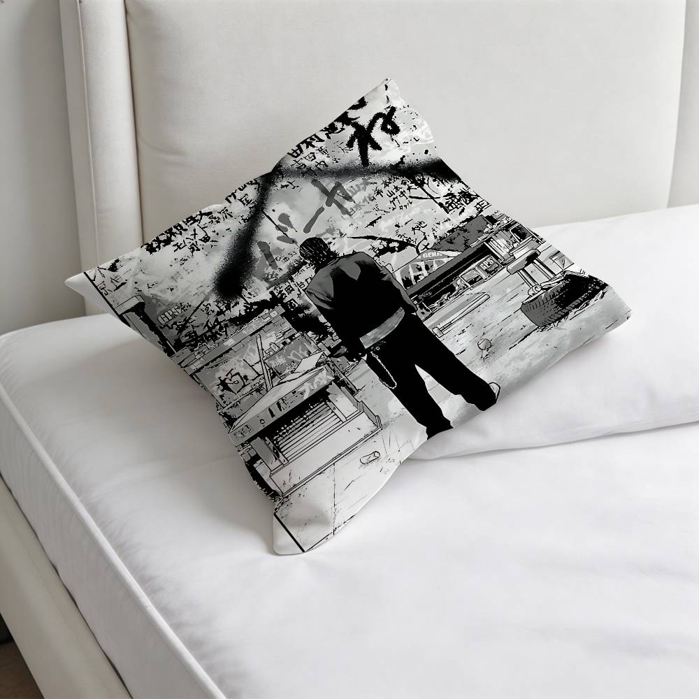 WWorst CCrows Zero Comics Fashion Square Pillow Case Durable Throw Pillow Cover for Sofa Couch Chair