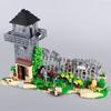 Нетоксичный Moc City Зомби Человек Зай Руины Сцена Башня Забор Тюрьма Здание Маленькие Частицы Конструктор Игрушка
