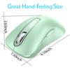 memzuoix Ergonomic Wireless 1400 5 Battery USB Receiver Compatible with Light Green Mouse, 2.4G Optical, DPI, Buttons, Operated, Included, Cordless,