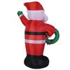 Inflatable Santa 5.9ft Water Proof Blow Up Santa Holding A Wreath with LED Lights for Xmas Yard Decoration US Plug