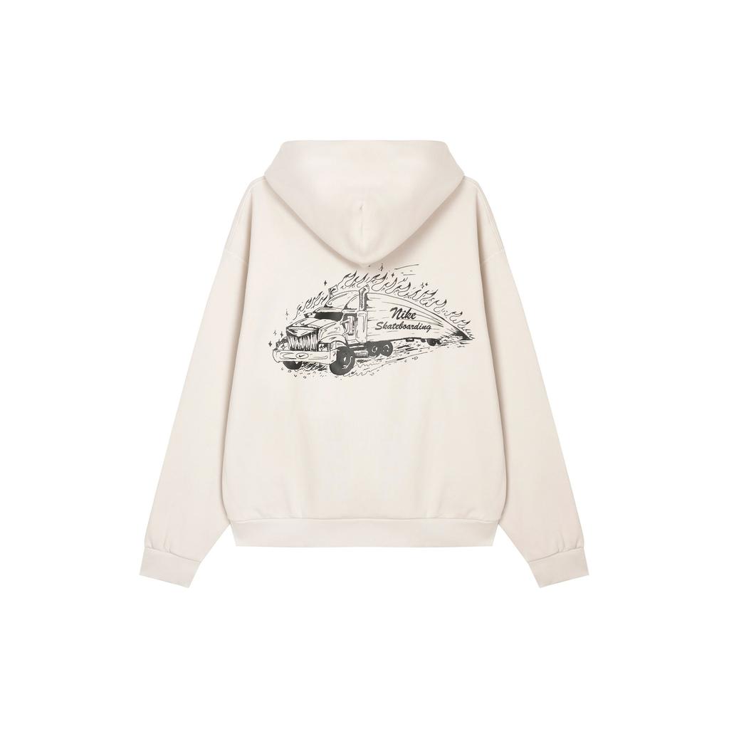 Nike As U Nk Sb Flc Po Hd Truckin флисовая спортивная повседневная толстовка с капюшоном с принтом мужская толстовка бежевая FV7381-104