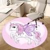 Unicorn Chair Mat - Round Carpet for Home Decor, Office Use, Living Room
