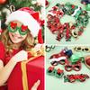 Christmas Decorations Merry Christmas Elk Santa Claus Glasses Xmas Tree Christmas Glasses Frame