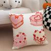 LOVE Cushion Cover Linen Pillow Case Soft Breathable Protective Couch Room Decoration