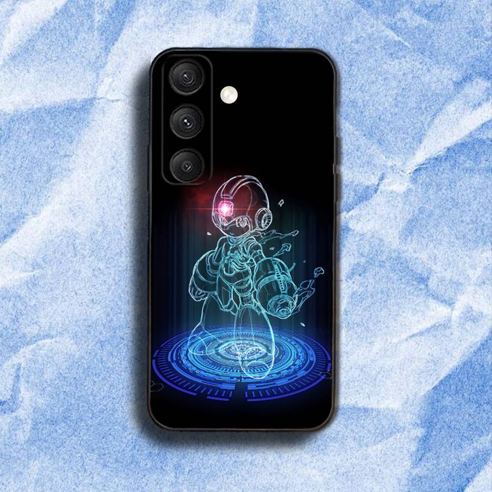 Rockmans Game Megamans Phone Case For Samsung S 25,24,23,22,30,21,10,9,Ultra,Plus,Lite,FE,4,5G Black Soft Case