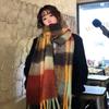 Cashmere Shawls In Autumn and Winter Fashion Colored Chequered Scarf Warms Students Men and Women Thicker Tassel Plaid Scarves