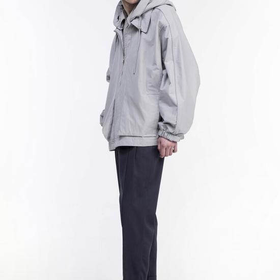 Gio Sanggio Balloon Cocoon Hoodie Gray ZF2JP204GY