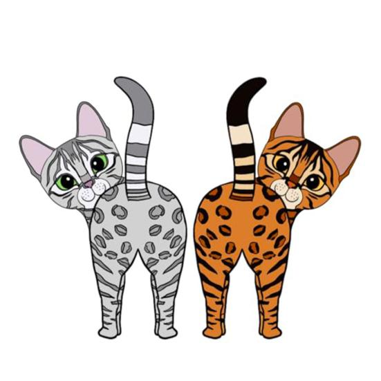 2 шт. милый держатель для ключей, клейкие крючки, прочные, выдерживающие нагрузку, простая установка, забавный кошачий хвост