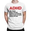 Смешные футболки для мужчин с awareness СДВГ, с круглым вырезом, из чистого хлопка, с коротким рукавом, взрослые топы