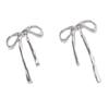 Bow Stud Earrings Women's Simple Light Luxury Elegant Gentle High-end Personality Versatile Earrings