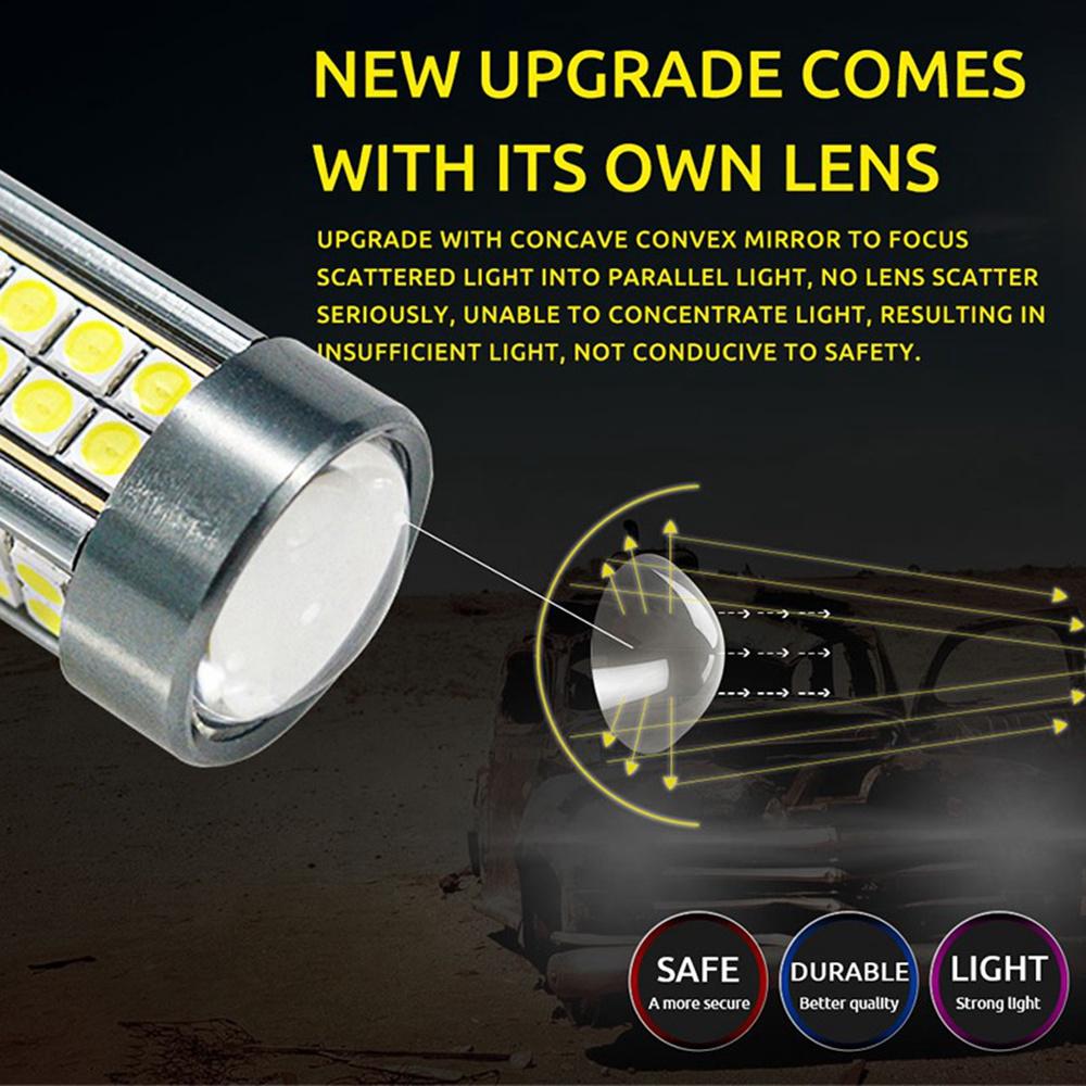 2 шт. светодиодный фонарь заднего хода для автомобиля W16W T15 54 SMD 1156 PY21W BAU15S указатель поворота BAY15D P21/5W 1157 стоп-сигнал W21/5W 7440 W21W T20 7443 задний противотуманный фонарь