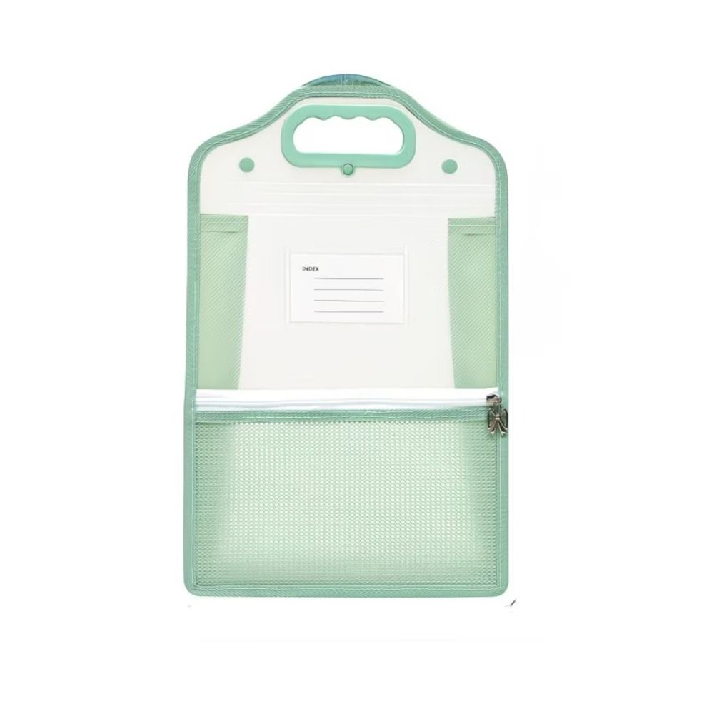 Zipper-Type A4 Document Bag Large Capacity Student Book Bag Homework Bag Test Paper Bag  Office