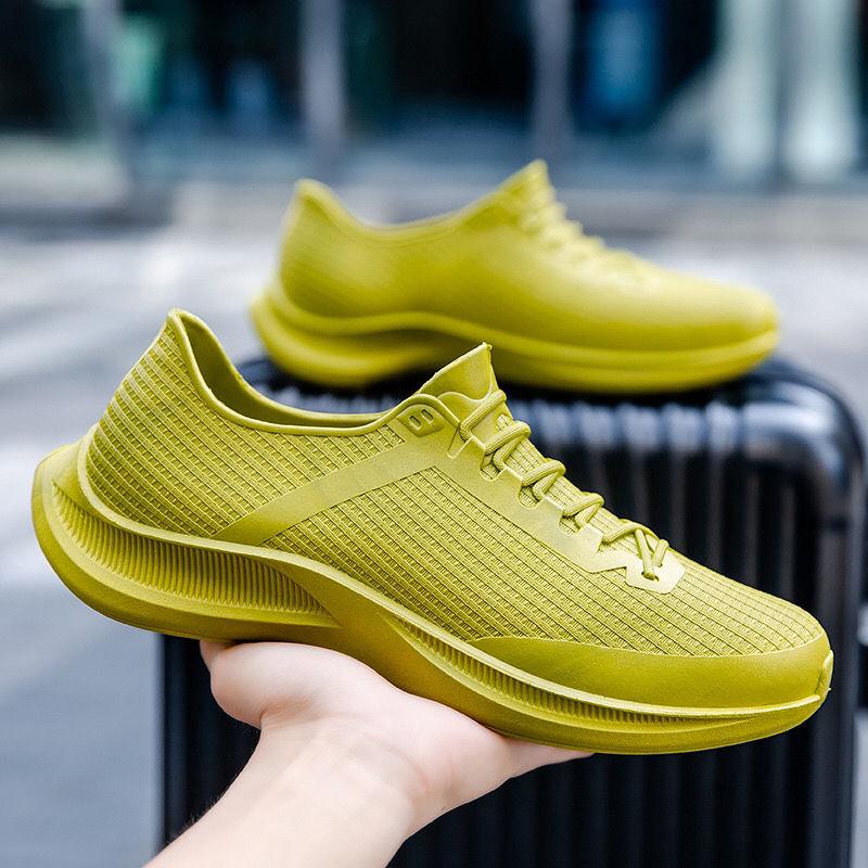 Low Rain Boots for Men Summer Cooking Black Chef Kitchen Man Shoes Ankle Short Galoshes City High Quality On Offer Mud Wide Toes
