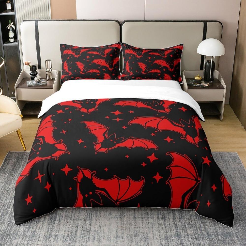 Happy Halloween Bedding Set 3D Digital Printing 2-3 Piece Set (No Core) Suitable for Bedroom Duvet Cover Set Halloween Decor